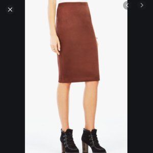SALE! BCBG lyric faux suede chocolate pencil skirt